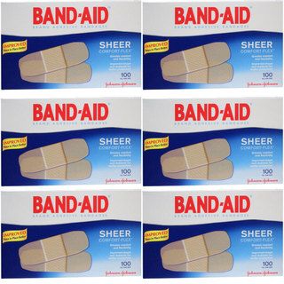 Band aid Sheer Comfort flex 100 count Bandages (pack Of 6)