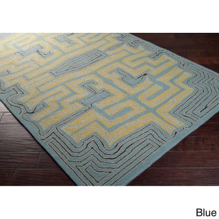 Hand hooked Mary kate Transitional Abstract Indoor/ Outdoor Area Rug (5 X 8)