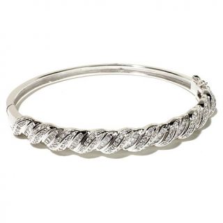 Victoria Wieck 1.74ct Absolute™ Pavé and Baguette Twisted Bangle B