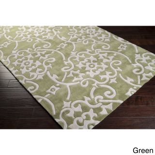 Hand tufted Floral Contemporary Area Rug (2 X 3)