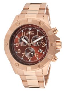 Invicta 13622  Watches,Mens Specialty Chronograph Brown Dial 18k Rose Gold Plated Stainless Steel, Chronograph Invicta Quartz Watches