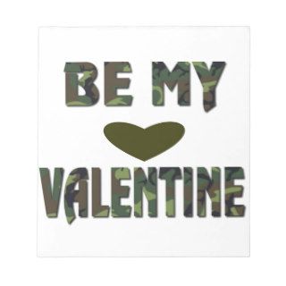camouflage Be My Valentine Memo Notepads
