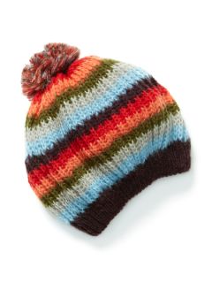 Acrylic blend knit striped beanie by Missoni