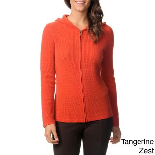 Republic Clothing Ply Cashmere Womens Cashmere Zip front Hoodie Orange Size XS (2  3)