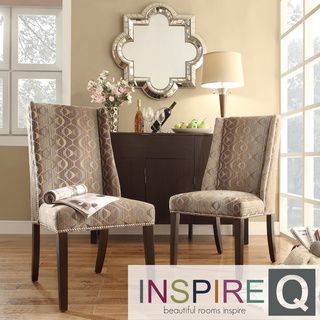 Inspire Q Geneva Oval Chain Wingback Hostess Chairs (set Of 2)