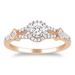 Miadora 10k Pink Gold 1/2ct TDW Diamond Ring (G H, I1 I2) Miadora Engagement Rings
