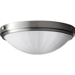 Perry 2 light Brushed Steel Flush Mount