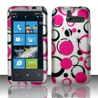Rubberized Multicolored Dots Design for HTC HTC Arrive T7575 Cell Phones & Accessories