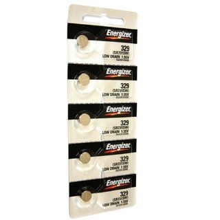 Energizer 329 Button Cell Silver Oxide SR731SW Watch Battery Pack of 5 Batteries Watches