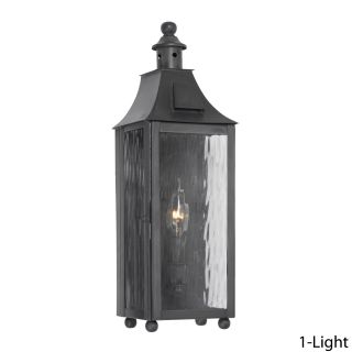 Monterey Collection Solid Brass Charcoal Finish Wall Lantern