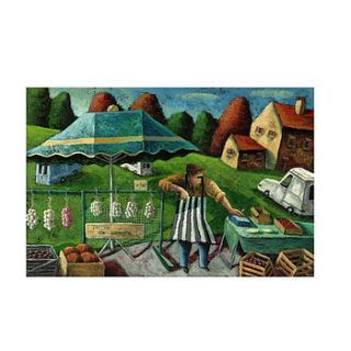 the garlic seller print by adrian sykes artist