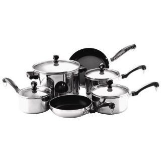 Farberware Classic Stainless Steel 10 Piece Cookware Set Kitchen & Dining