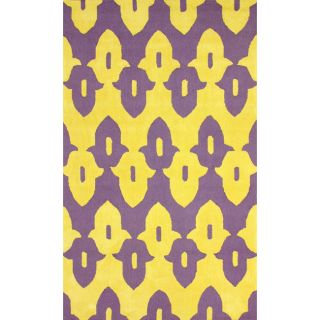 Nuloom Hand hooked Purple/ Gold Wool blend Rug (76 X 96)