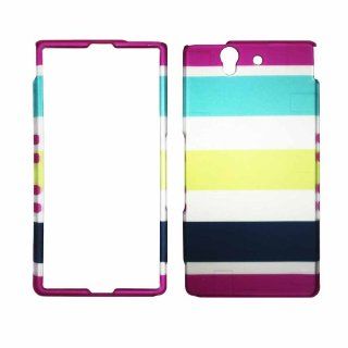 2D Yellow Stripe Sony Xperia Z T Mobile Case Cover Phone Protector Snap on Cover Case Faceplates Cell Phones & Accessories