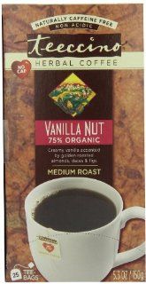 Teeccino Herbal Coffee, Vanilla Nut, Caffeine Free, 25 Count Tea Bag  Grocery & Gourmet Food