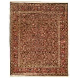 Safavieh Hand knotted Herati Brown/ Rust Wool Rug (6 X 9)