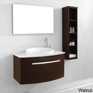 Virtu Virtu Usa 40 inch Anabelle Single Sink Bathroom Vanity Set Walnut Size Single Vanities