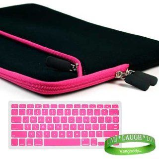 MacBook Pro Case Sleeve for All Models of the Apple MacBook Pro 13.3 Inch Laptop (MC700LL/A, MC724LL/A)+Pink MacBook Keyboard Skin+VanGoddy Live Laugh Love Wrist Band Computers & Accessories