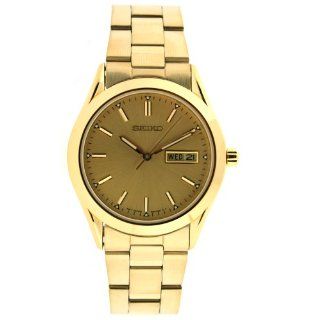 Seiko Mens Gold Tone Day and Date Watch SGF724 at  Men's Watch store.