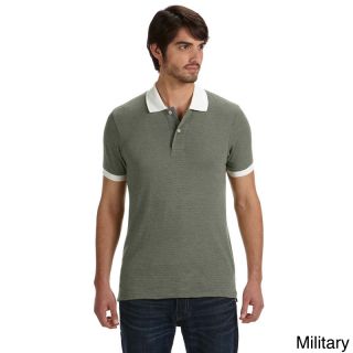 Alternative Alternative Mens Feeder Stripe Polo Shirt Khaki Size XXL