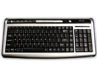 Zippy WK 725 Super Slim Soft touch Multimedia Office USB Keyboard 104 Keys with 18 Hot Keys   Stylish Dual Tone Silver & Black Color   Compatible with all Desktop Computers Computers & Accessories