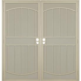 Gatehouse Gibraltar Almond Steel Security Door (Common 72 in x 81 in; Actual 74.75 in x 81 in)