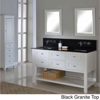 Direct Vanity Sink Pearl White 60 inch Mission Spa Premium Double Vanity Sink Cabinet Black Size Double Vanities