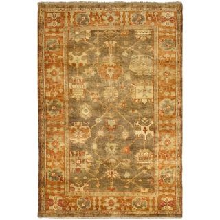 Safavieh Hand knotted Oushak Brown/ Rust Wool Rug (4 X 6)