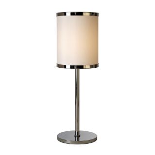 Lux Ii Off white Chrome Trim Table Lamp