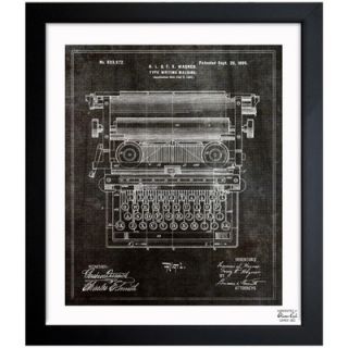 Oliver Gal Type Writing Machine 1899 Framed Graphic Art 1B00270_15x18/1B00270