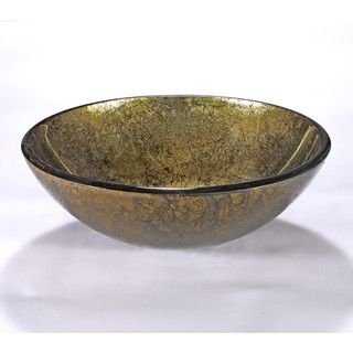 Gold/ Green Glass Sink Bowl