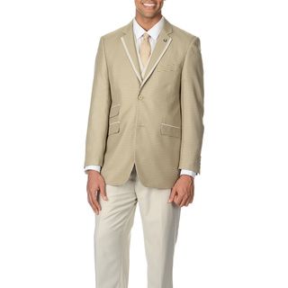 Don Mart Clothes Stacy Adams Mens Tan Plaid 4 piece Vested Suit Tan Size 38R