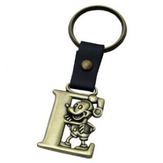 Mickey Mouse Letter E Brass Key Chain  Novelty Keychains 