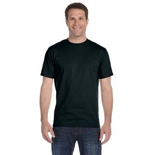 Hanes Mens Beefy t Black Cotton Undershirts (pack Of 9)