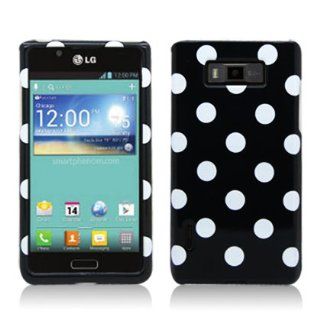 Aimo LGUS730PCPD301 Trendy Polka Dot Hard Snap On Protective Case for LG Splendor/Venice S730   Retail Packaging   Black/White Cell Phones & Accessories