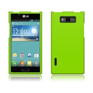 LG Splendor US730 Green Rubberized Cover Cell Phones & Accessories