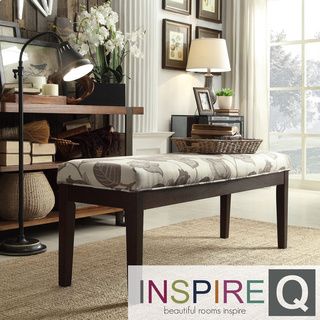 Inspire Q Chelsea Grey Floral Bench