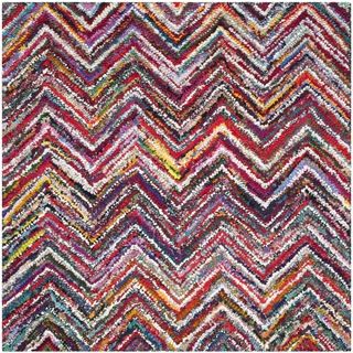 Safavieh Handmade Nantucket Multicolored Cotton Area Rug (6 Square)