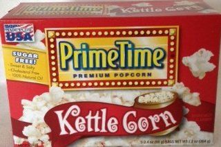Prime Time Microwave Popcorn Kettle Corn 5 Boxes 7.2oz 15 Bags  Sugar Free Candy With Sucralose  Grocery & Gourmet Food