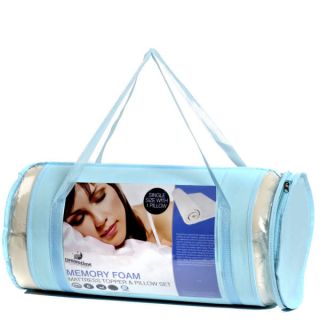 Dreamtime Memory Foam Single Topper and Pillow Set   Bag      Homeware