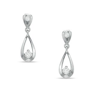 CT. T.W. Diamond Teardrop Earrings in 10K White Gold   Zales