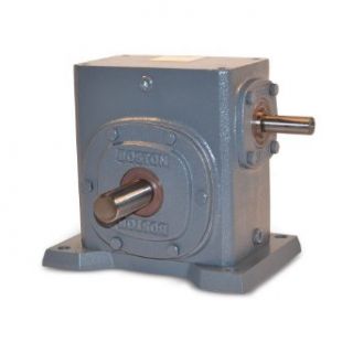 Boston Gear 732B60KG Right Angle Gearbox, Solid Shaft Input, Right Output, 601 Ratio, 3.25" Center Distance, 1.75 HP and 2549 in lbs Output Torque at 1750 RPM Mechanical Gearboxes