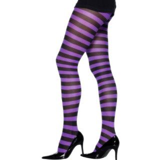 Smiffys Ladies Purple/Black Striped Halloween Fashion Tights Kitchen & Dining