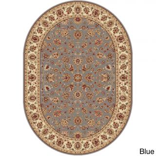 Rhythm 105370 Oval Traditional Area Rug (6 7 X 9 6)