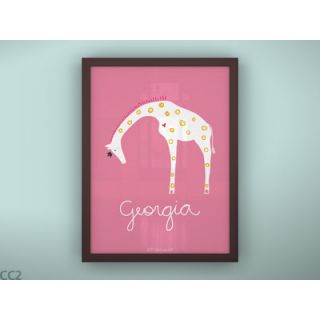 LittleLion Studio Queen Giraffe Print PRNT SP MD 111 W CC Color Pink