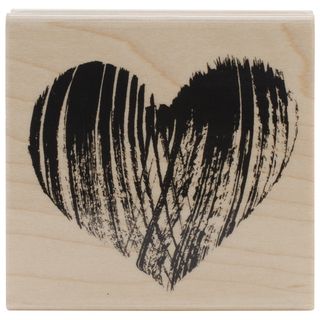 Penny Black Mounted Rubber Stamp 2.75x2.75 brush Heart