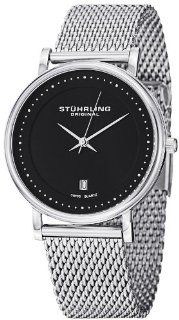 Stuhrling Original Men's 734GM.02 Ascot "Casatorra Elite" Stainless Steel Mesh Black Dial Watch at  Men's Watch store.