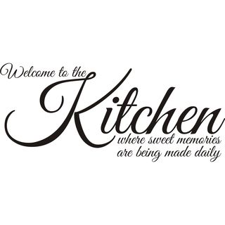 Welcome To The Kitchen Where Sweet Memories Are Being Made Vinyl Art Quote