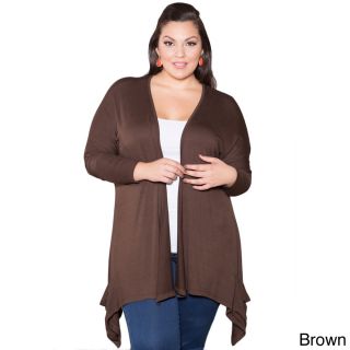 Sealed With A Kiss Sealed With A Kiss Womens Plus Size Phoebe Open Pocket Cardigan Brown Size 1X (14W  16W)