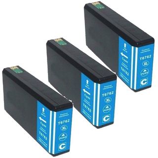 Epson 676xl (t676xl220) Cyan High Yield Compatible Ink Cartridge (pack Of 3) (remanufactured)